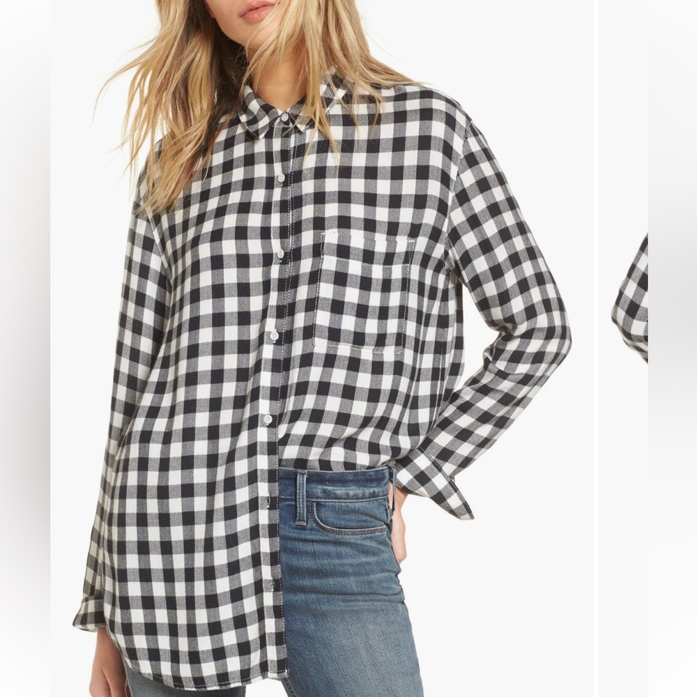 Treasure & Bond plaid shirt in gingham XS